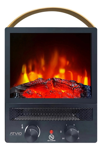 Calefactor Portátil Eléctrico Mini Chimenea Efecto Fuego Atv