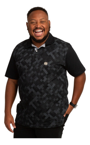 Camisa Polo Masculina Plus Size Com Ziper Trup Sea