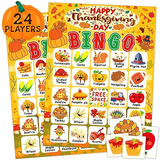 Bingo Thanksgiving Para Toda La Familia Hasta 24 Jugadores