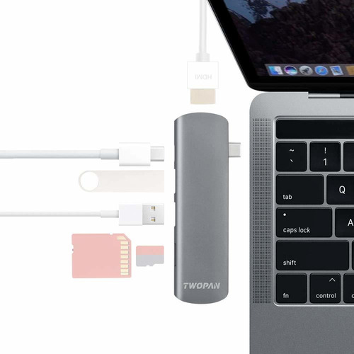 Macbook Pro Usb C Hub Adaptador 6 En 1 Adaptador Usb A ...