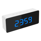 Reloj Despertador Digital Con Termómetro, Espejo Led, Reloj