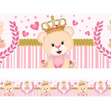 Kit 12 Faixas Decorativas Adesivo Infantil Ursinha Princesa