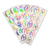 1000 Hologramas Ovalados 30x25 Mm Logo Texto Numero Serie