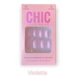 Manicure Violeta .uñas Postizas,press On Chic Your Nails