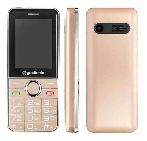 Celular Gradiente Gsm Vibe.205d Dualchip 2,4  - Dourado