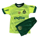 Kit Conjunto Infantil Palmeiras Camisa E Shorts