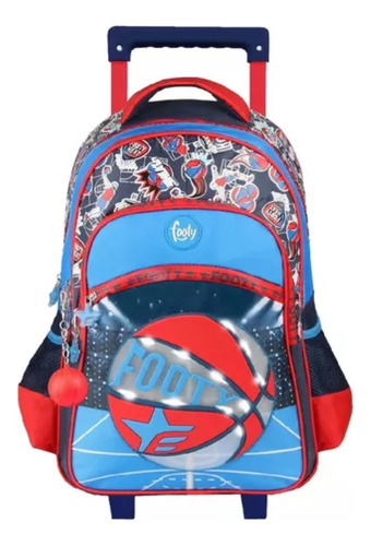 Mochila Con Carro Footy Basquet Con Luz Led 18¨ 