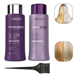 Kit Shampoo E Máscara Matizante Lyvihee Efeito Platinado