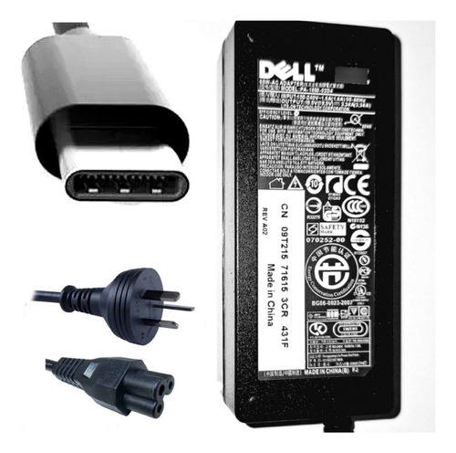 Cargador Notebook Original Dell 65w Usb C Type C Tipo C 