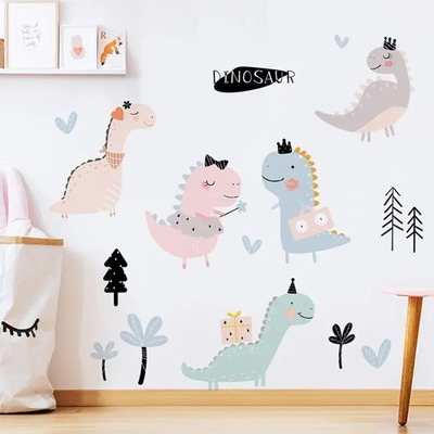 Vinil Decorativo Infantil Dino-saurios Colores Cuarto Niños Colores