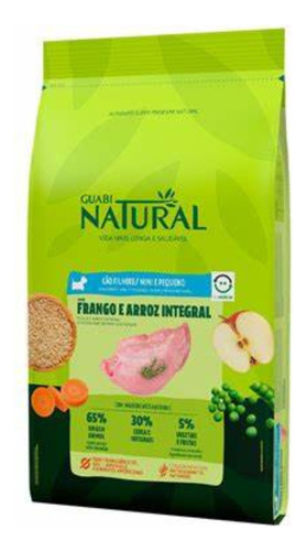 Guabi Natural Ração Cão Adulto Mini E Pequeno Sabor Frango E Arroz 2.5kg