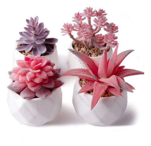 Plantas Artificiales Suculentas Artificiales  4 Pcs