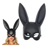 Mascara Antifaz Orejas De Conejo Negro Playboy Disfraz 
