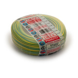 Cable Imsa Plastix  Cf  1 Mm² (rollo X 25mts) Verde/amarillo