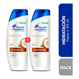 Shampoo Head And Shoulders Hidratación Coco Ml Pack 2