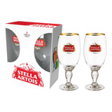 2 Copas De Cerveza Stella Artois Originales En Caja Regalo