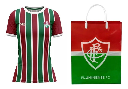 Camiseta Feminina Fluminense 21 Julho 1902 Dry Max + Sacola 
