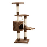 Mueble Rascador Para Gatos Casa Juguete Arbol Trepador 115cm