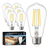 Bombillas Led Edison Vintage De Luz Natural De 4000 K, Bombi