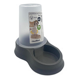 Dispensador Mascota Agua Y Comida 0,65 L Negro Plastiken