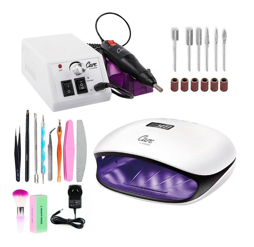 Kit Manicura Profesional Cabina Uv 48w Uñas Pedicura + Torno