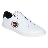 Tenis Blanco Tommy Hilfiger Para Hombre Varsity  Fm0fm04095 