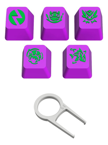 Set 5 Keycaps Gekko Habilidades Valorant