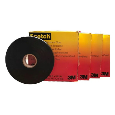 4 Pzas Cinta Eléctrica De Hule Autosoldable 23, Scotch Color Negro Lisa | Envío gratis