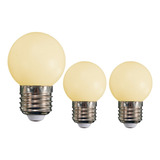 3 Peças Lâmpada Bolinha Led 1w E27 Abajur Espelho Decorativa