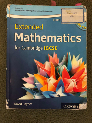 Extended Mathematics For Igcse Cambridge