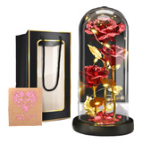 Regalo Perfecto Rose De Flor Eterna Con Luces Led