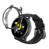 Pulseira De Couro + Case Para Galaxy Watch Active R500