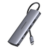 Adaptador Multiportas Usb-c Ugreen 10 Em 1 Cinza Espacial