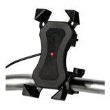 Soporte De Tubo Para Celular Mas Cargador Usb Motowolf 2817c