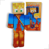 Boneco Minecraft Lopers Youtuber Skin Pelúcia 33cm