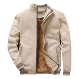 Chaqueta De Invierno Para Hombre Con Forro Polar Y Dobladill