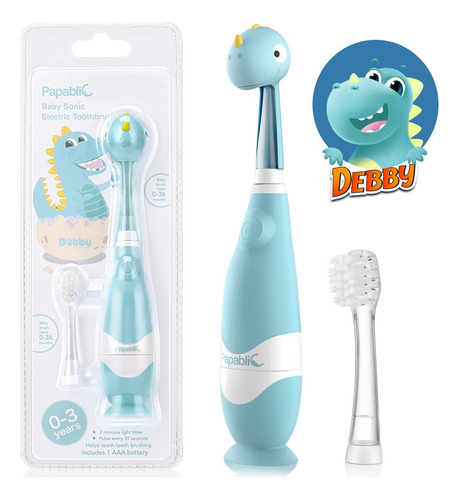 Papablic Cepillo De Dientes Eléctrico Baby Sonic Para Niños