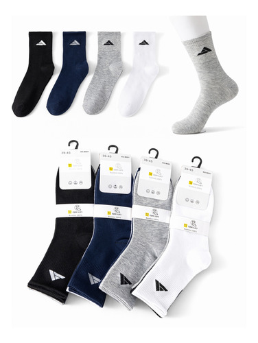 Pack 12 Calcetines Deportivas Largas Hombre Bambú 100% Qikun