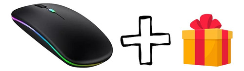 Mouse Inalambrico Recargable 2.4g Bluetooth Luz Led + Regalo