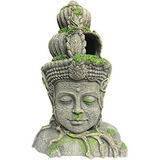 Adorno Acuario Cabeza De Buda Estatua Para Decoración Gris