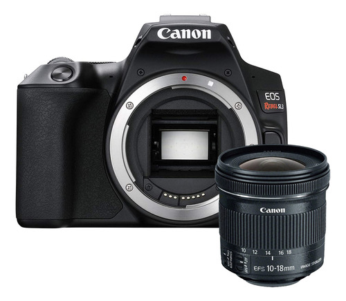 Câmera Canon Eos Rebel Sl3 Wfi 4k +10-18mm F/4.5-5.6 Is Stm