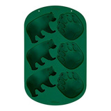 Molde De Silicon Wilton Oso Huella, 6 Cavidades 2105-0-0415 Color Verde