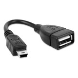 Cable Otg Mini Usb Macho A Usb Hembra Negro