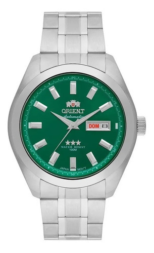 Relogio Orient Masculino Automatico Aço Prata Verde Original