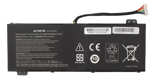 Bateria Compatible Con Acer Predator Triton 300 Calidad A