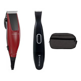 Maquina Cortadora Pelo Remington + Trimmer + Bolso Ult Mod Color Rojo