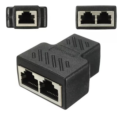 Cople Doble Rj45 Ethernet 1 A La Vez Cat5e Cat6 2 Piezas