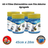 Kit 4un Filme Mascaramento Eletrostático C/ Fita 45cm X 20m