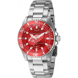 Reloj  42224 Nhl Para Mujer Detroit Esfera Roja De