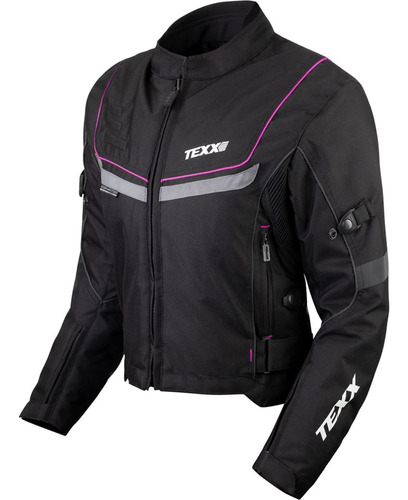 Jaqueta Motoqueiro Feminina Texx Strike V2 Impermeavel 